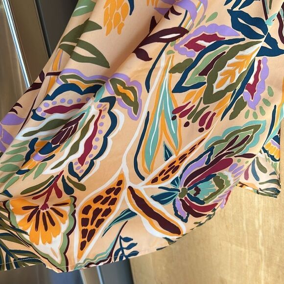 Cupcakes and Cashmere sleeveless top shoulder chain straps adjustable floral Med - Picture 11 of 15